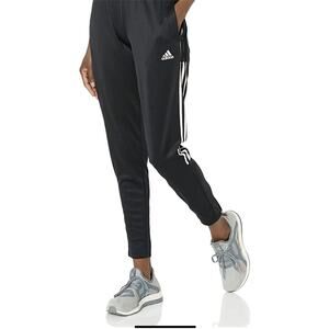Adidas Track Pants Sz L Women's Black w Clear Pink Tiro21 Ankle Zipper‎ 2021